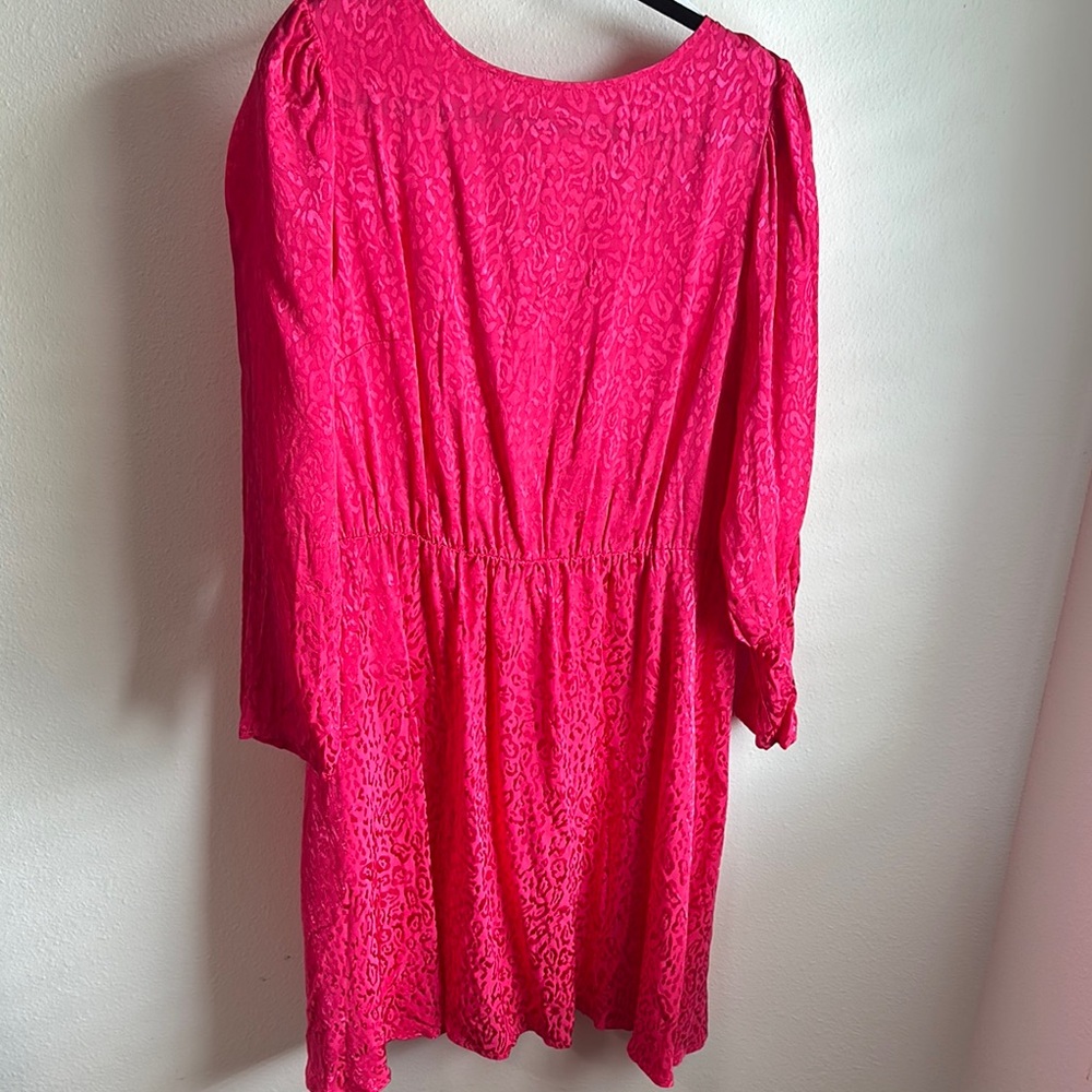 Eloquii SZ 16 Vibrant Pink Leopard Dress